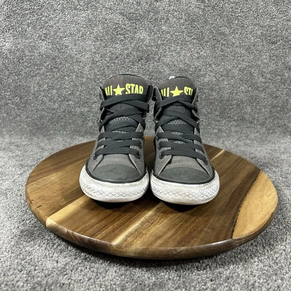 Converse Chuck Taylor All Star Axel Boys Size 1 Gray Mid Top Athletic Shoes Used